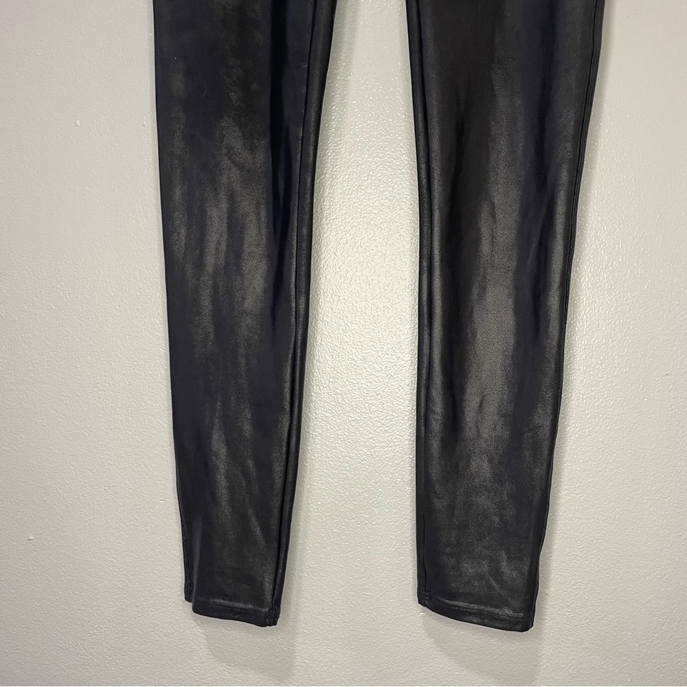 SPANX Faux Leather Leggings, Black, Small, Compression Slimming - Picture 7 of 9